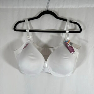 New Olga Worners Bra Women's 42DD White Underwired Padded Hook Eye